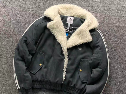 Jaqueta Adidas Feminina Sherpa Suede Winter Jacket