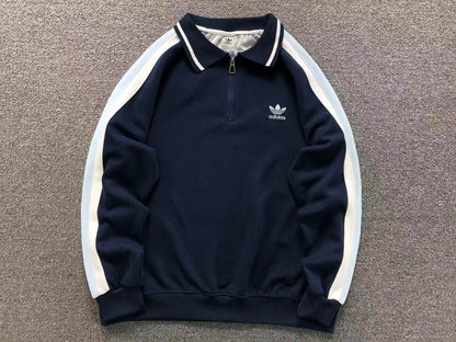 Moletom Adidas Originals Half Zip Vintage Stripes
