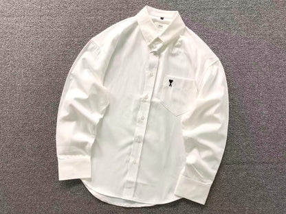 Camisa AMI Paris Classic Heart Oxford
