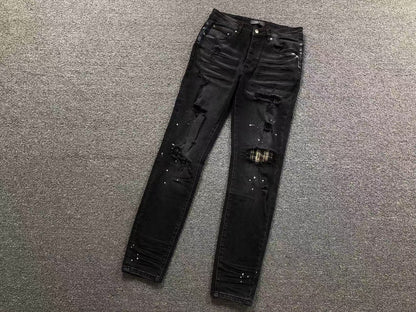Calça AMIRI Heavy Destroyed Black Denim