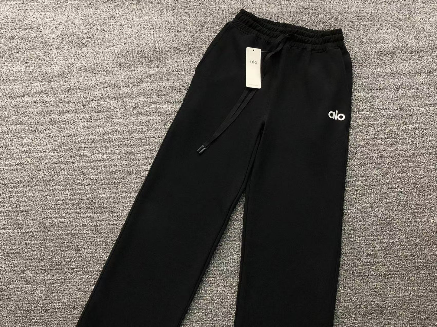 Calça elástica ALO moletom reta Feminino