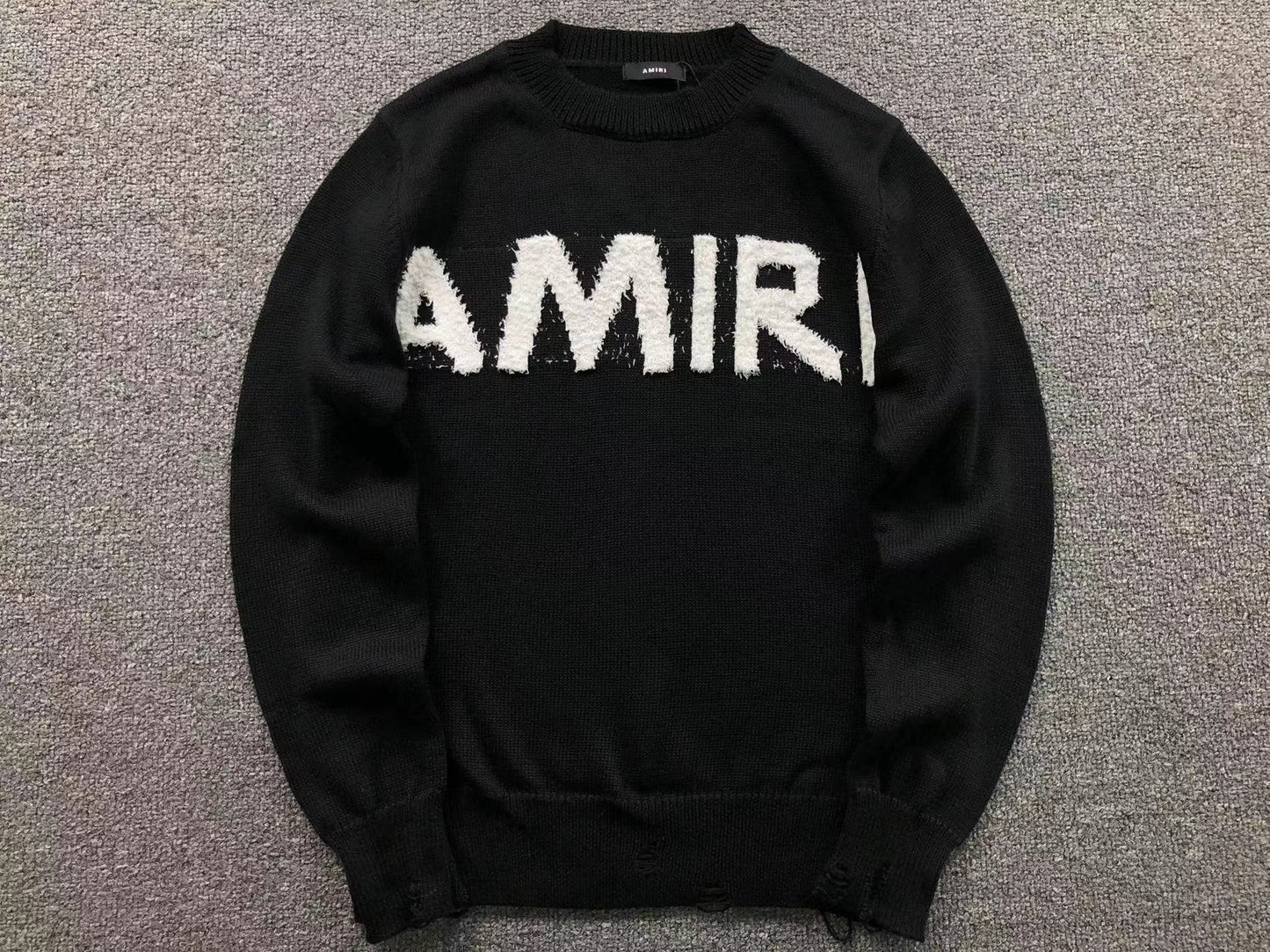 Suéter AMIRI Brush Logo Distressed
