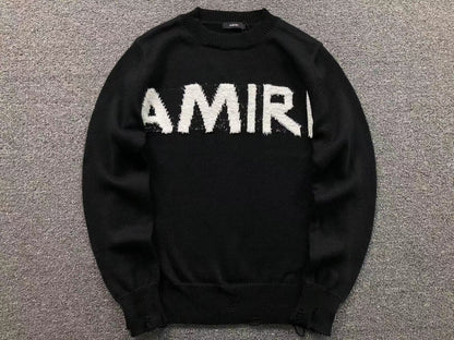 Suéter AMIRI Brush Logo Distressed