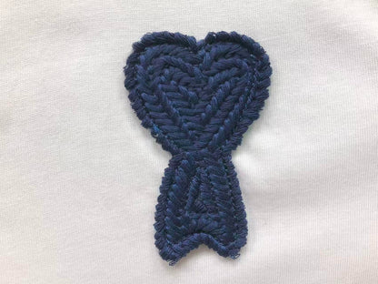 Camiseta AMI Paris Heart Patch Contrast Stitch