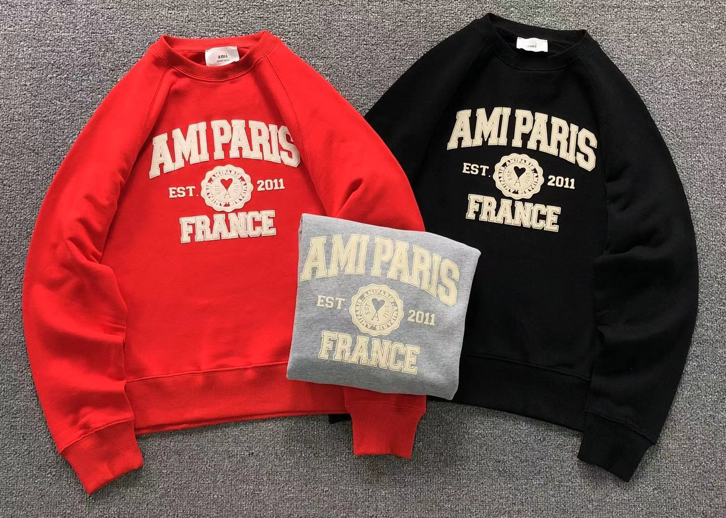Moletom AMI Paris Varsity Logo Crewneck