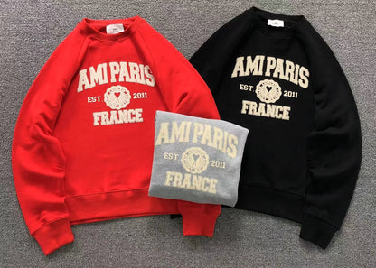 Moletom AMI Paris Varsity Logo Crewneck