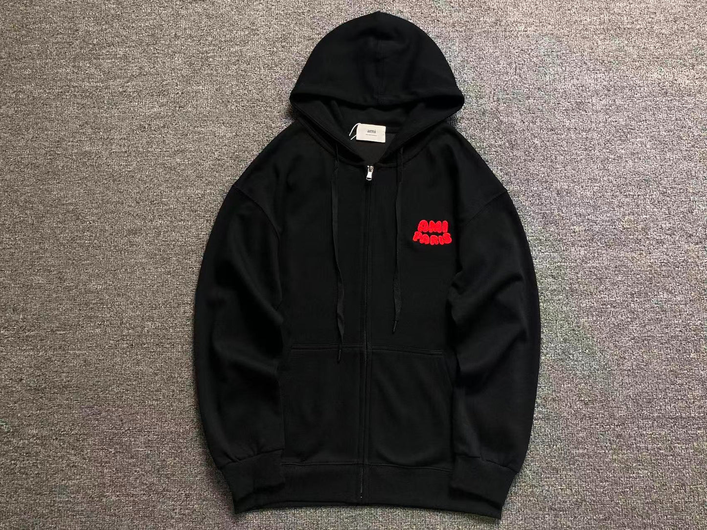 Moletom AMI Paris com Zíper Logo Paris