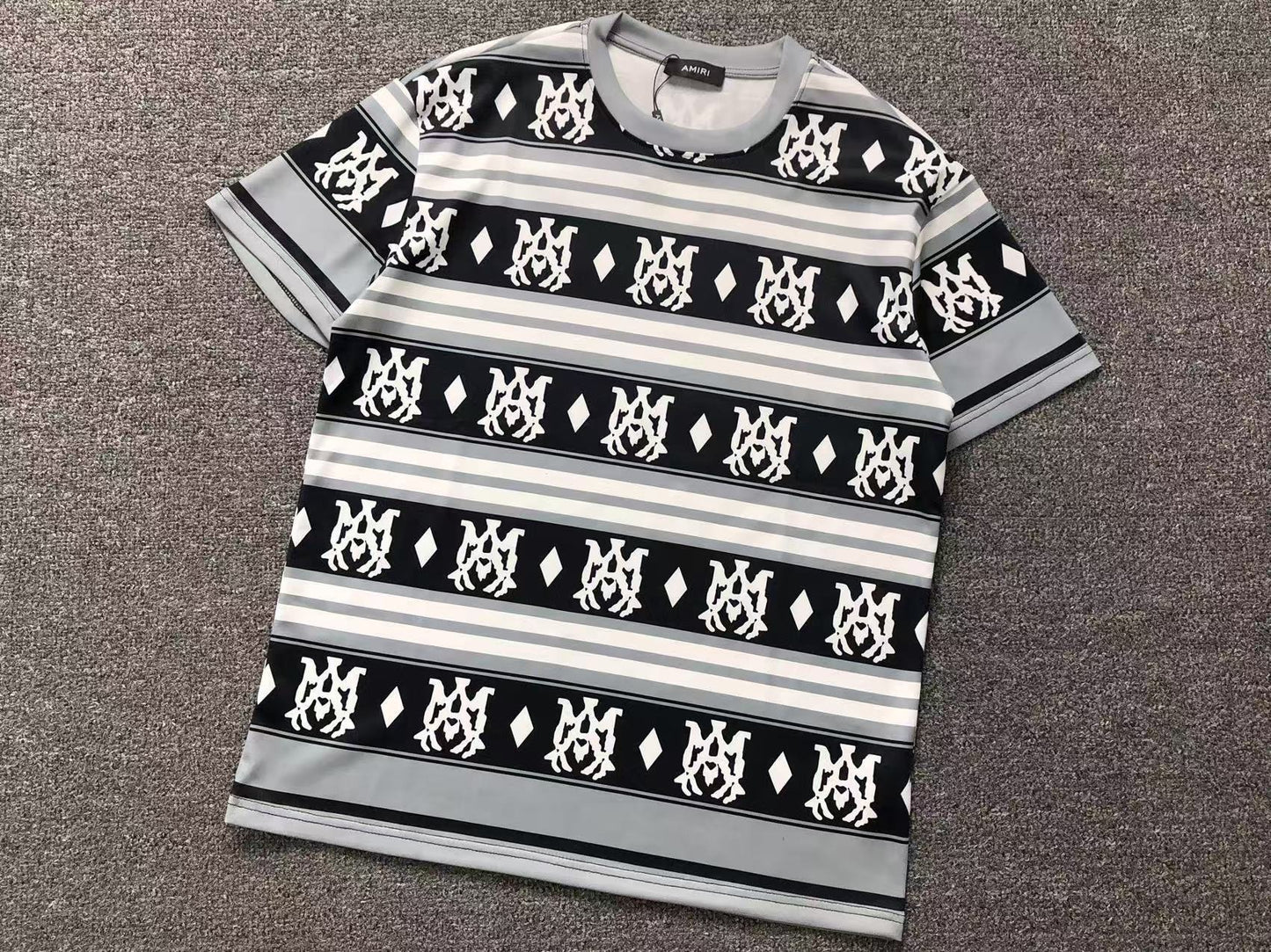 Camiseta AMIRI Monogram Stripe Pattern
