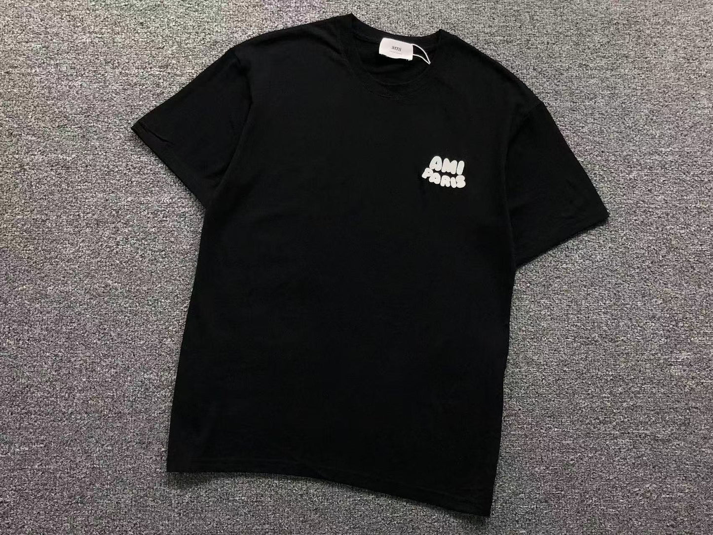 Camiseta AMI Paris Mini Textured Logo Tee