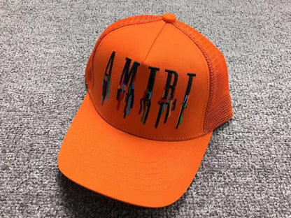 Boné Trucker AMIRI Glitch Logo White