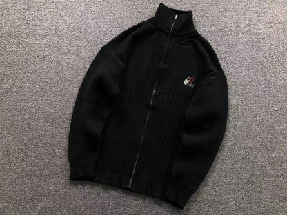 Suéter AMI Paris Gola Alta Zip Heartlock