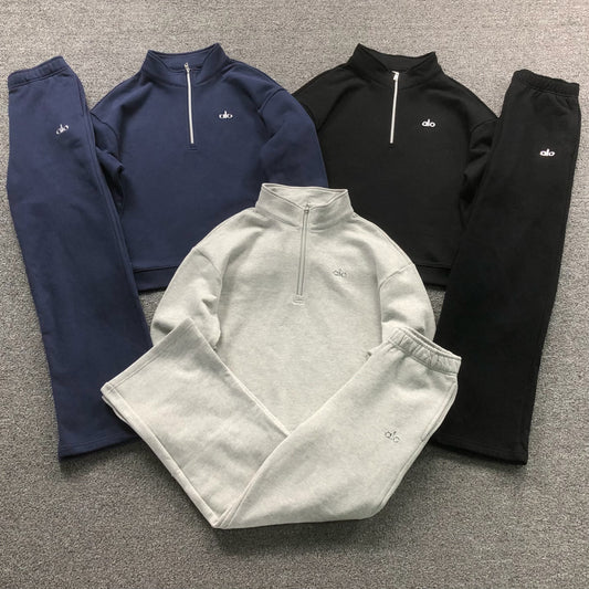 Conjunto Alo Moletom Jogger Half Zip