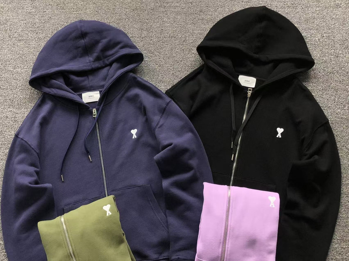 Moletom AMI Paris Ami de Cœur Zip Hoodie