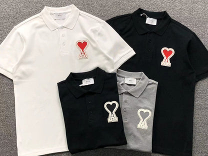 Camisa Polo AMI Paris Big Logo Patch