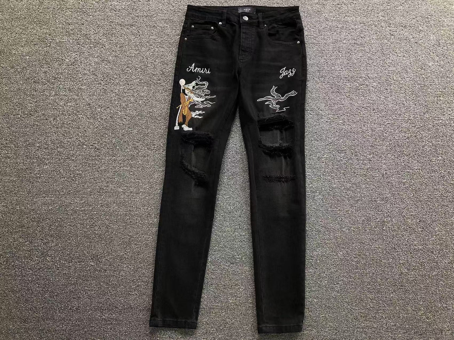 Calça AMIRI Jazz Illustration Denim