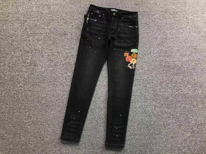 Calça AMIRI Patch Badge Black Denim