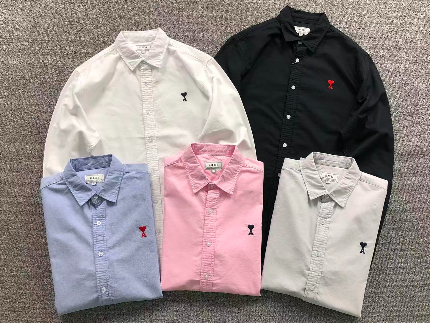 Camisa AMI Paris Logo Coração Bordado