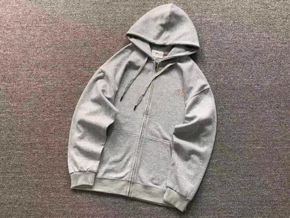 Moletom com Capuz AMI Paris Zip Hoodie Logo Coração