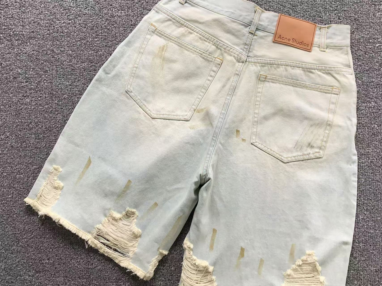 Shorts Acne Studios Jeans Vintage Ripped Denim