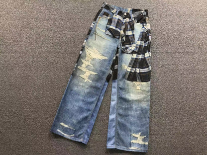 Calça Acne Studios Layered Flannel Denim