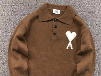 Suéter AMI Paris Polo Knit Essential