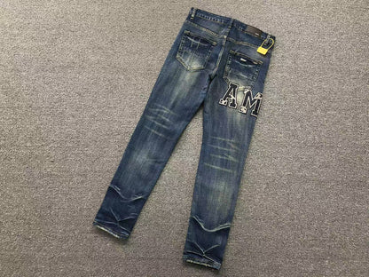 Calça AMIRI Vintage Logo Dark Denim
