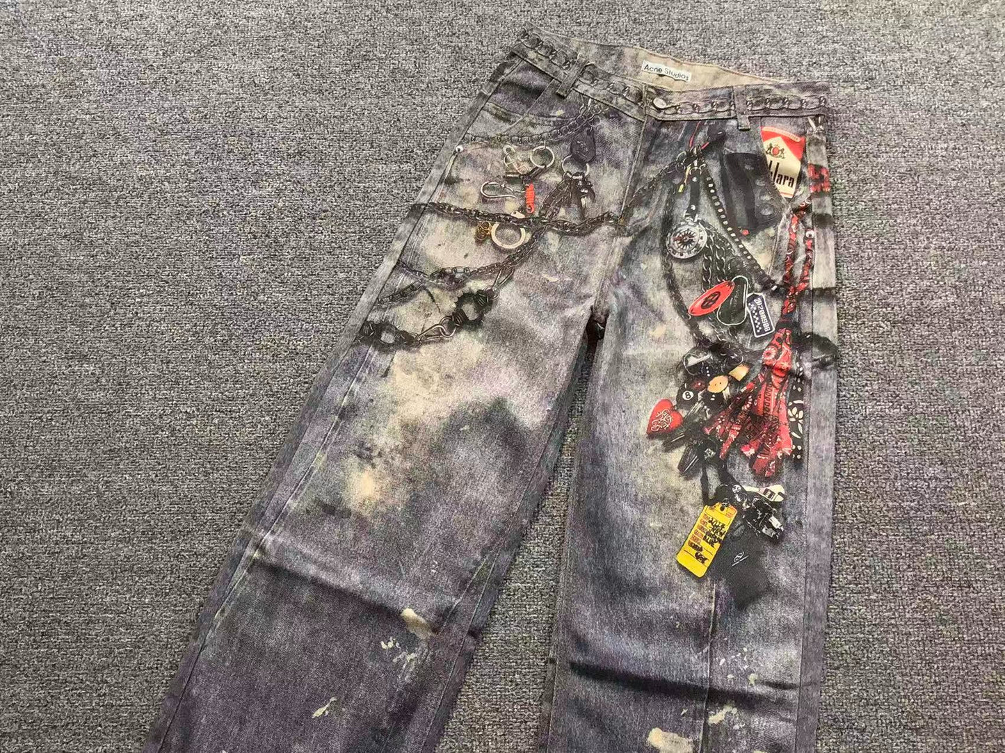 Calça Acne Studios Trashcore Accessory Jeans