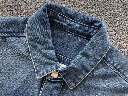 Camisa AMI Paris Washed Denim Heart
