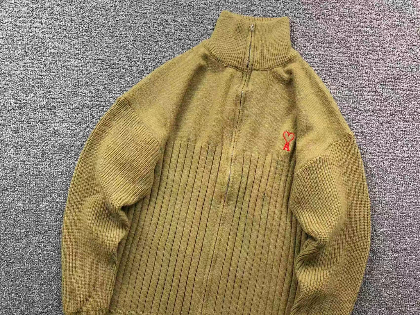 Suéter AMI Paris Gola Alta Zip