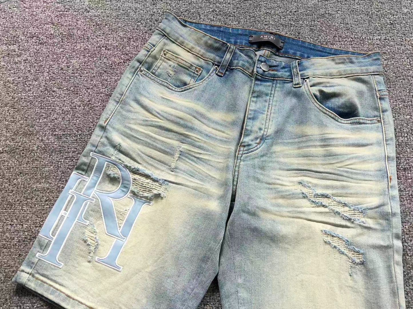 Bermuda Jeans AMIRI Ice Fade Distressed