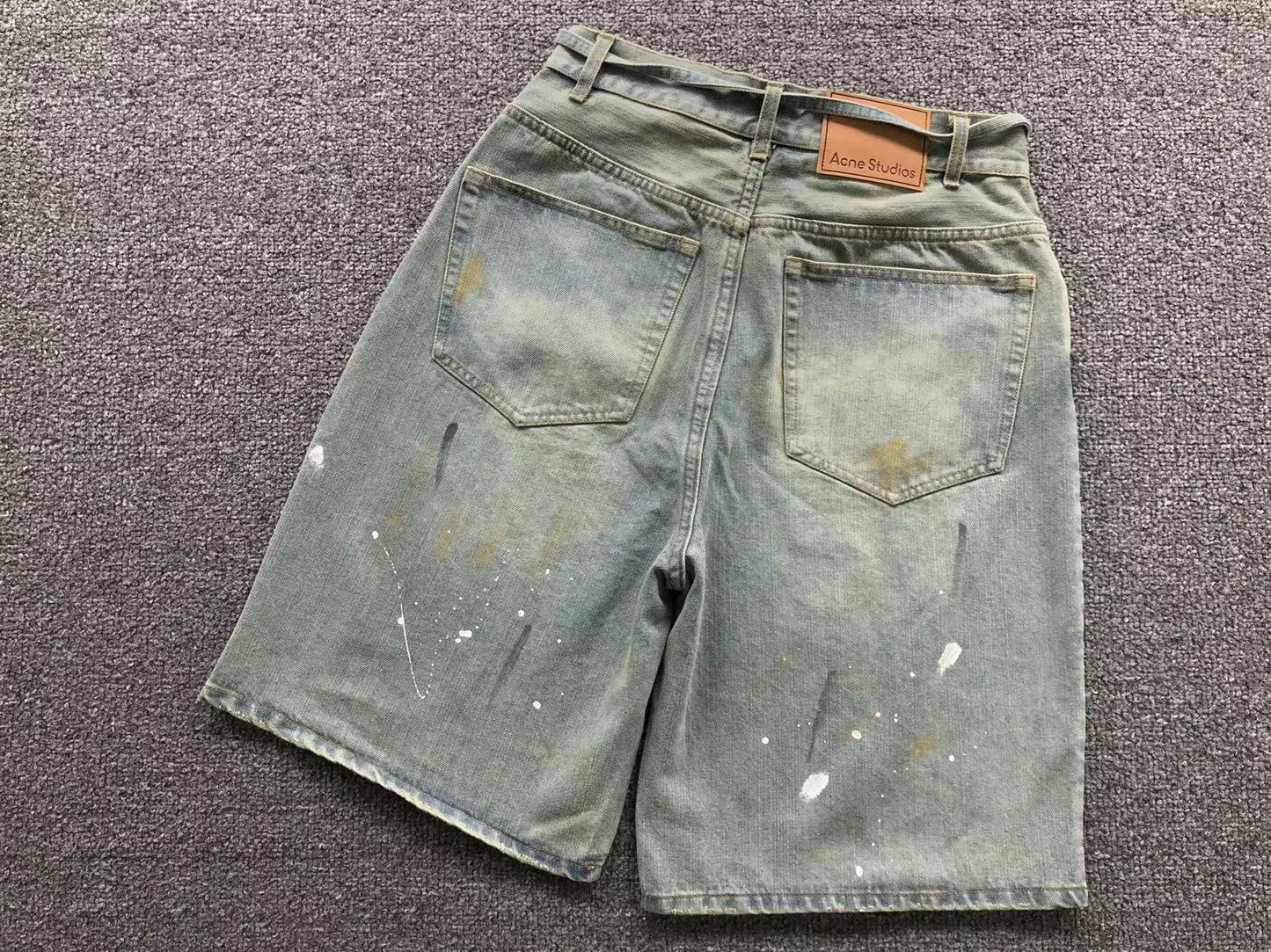 Short Acne Studios Workwear Ink Splatter