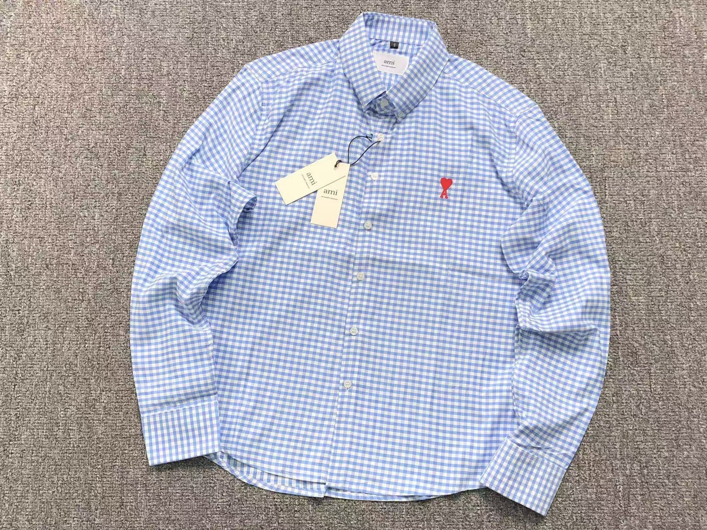 Camisa AMI Paris Gingham Mini Heart