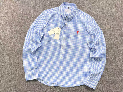 Camisa AMI Paris Gingham Mini Heart