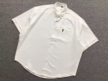 Camisa AMI Paris Signature Heart Oxford Minimal