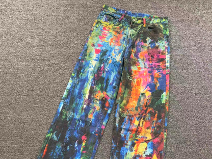 Calça Acne Studios Abstract Paint Denim