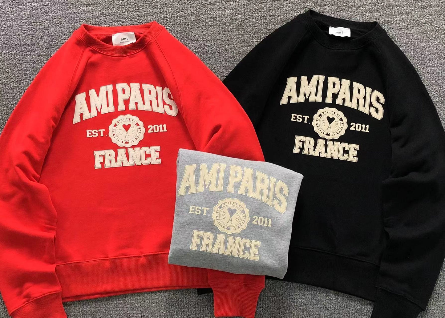 Moletom AMI Paris Varsity Logo Crewneck