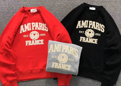 Moletom AMI Paris Varsity Logo Crewneck