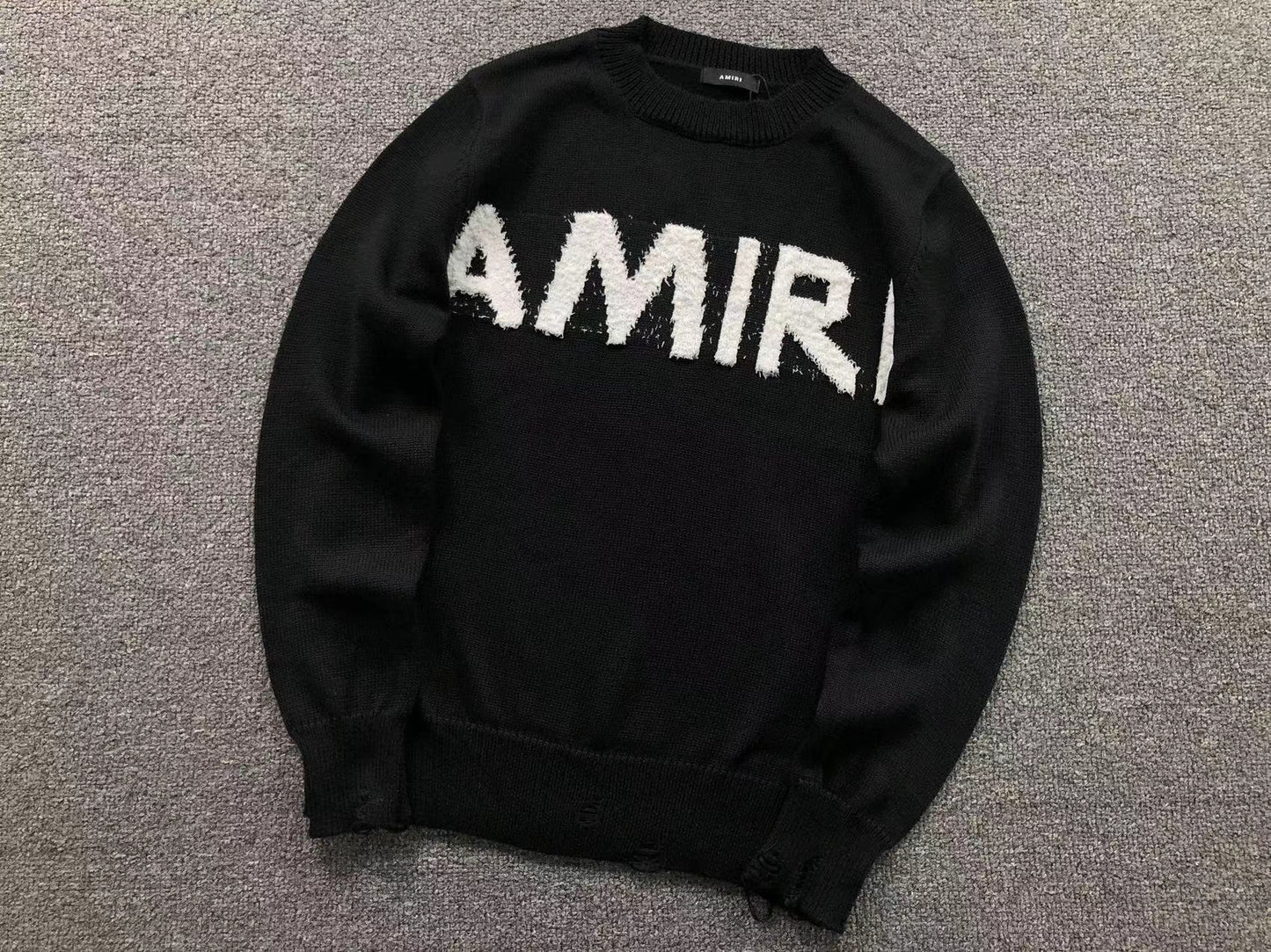 Suéter AMIRI Brush Logo Distressed