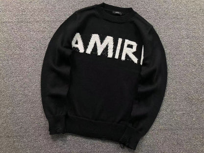 Suéter AMIRI Brush Logo Distressed