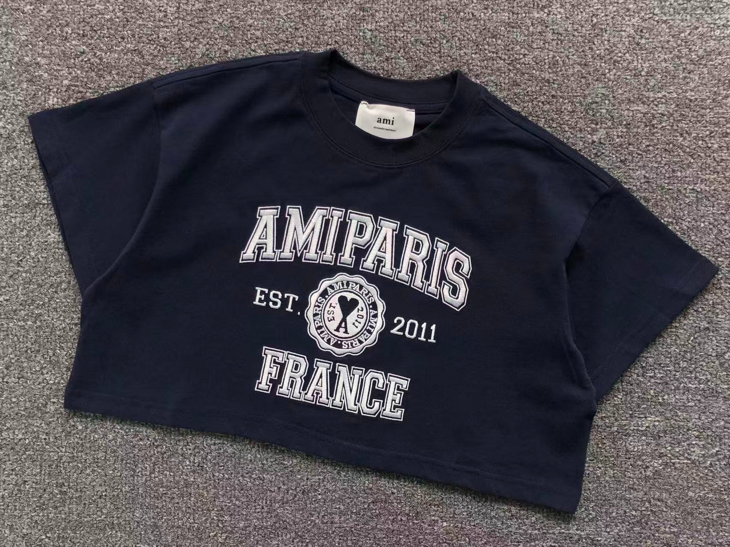 Camiseta AMI Paris Varsity Logo College feminino