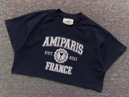 Camiseta AMI Paris Varsity Logo College feminino