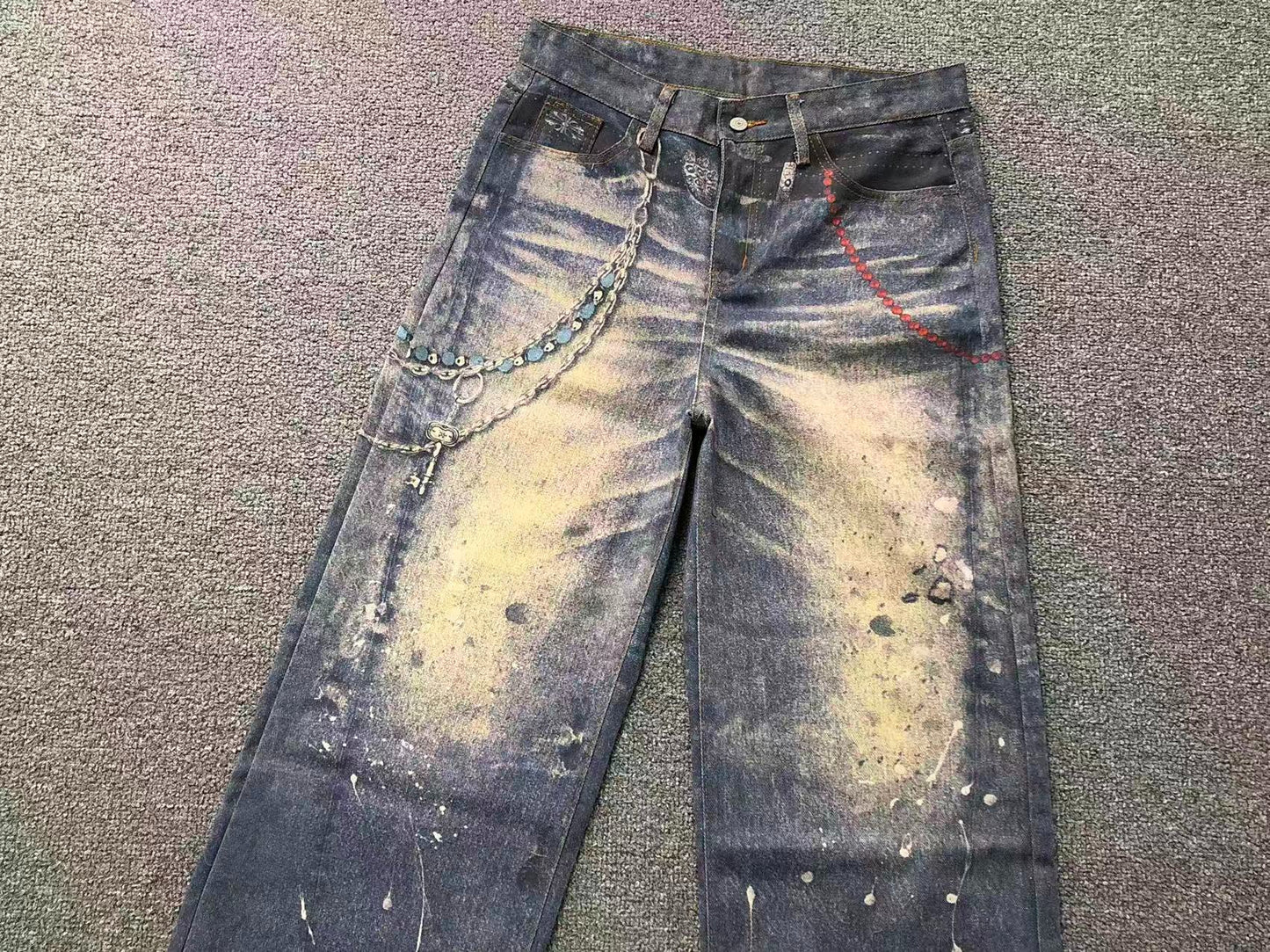 Calça Acne Studios Chaos Chain Denim