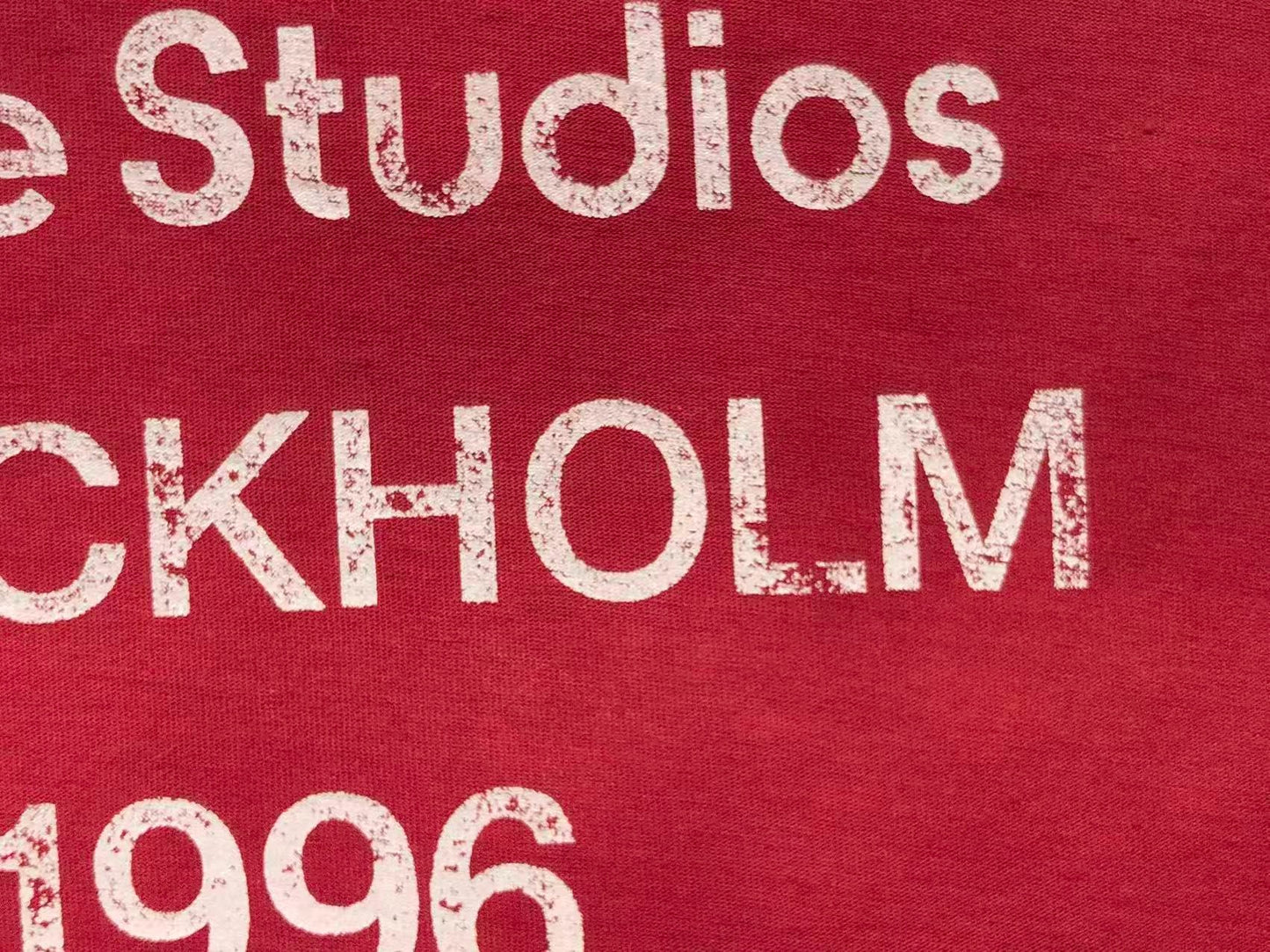 Camiseta Acne Studios Stockholm 1996 Washed Red