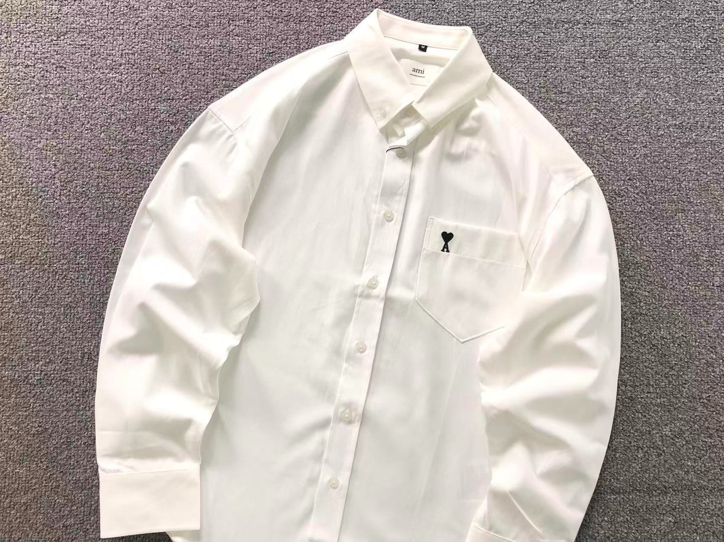 Camisa AMI Paris Classic Heart Oxford