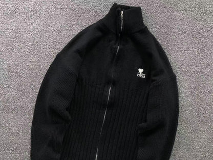 Suéter AMI Paris Gola Alta Zip