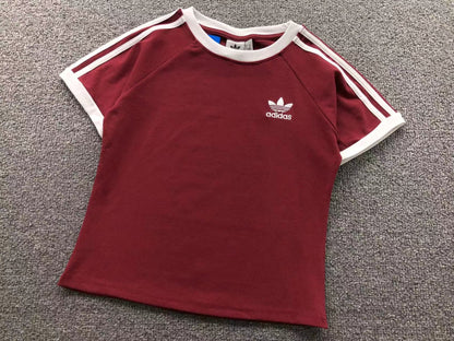 Camiseta Adidas Raglan Core 3-Stripes Feminina