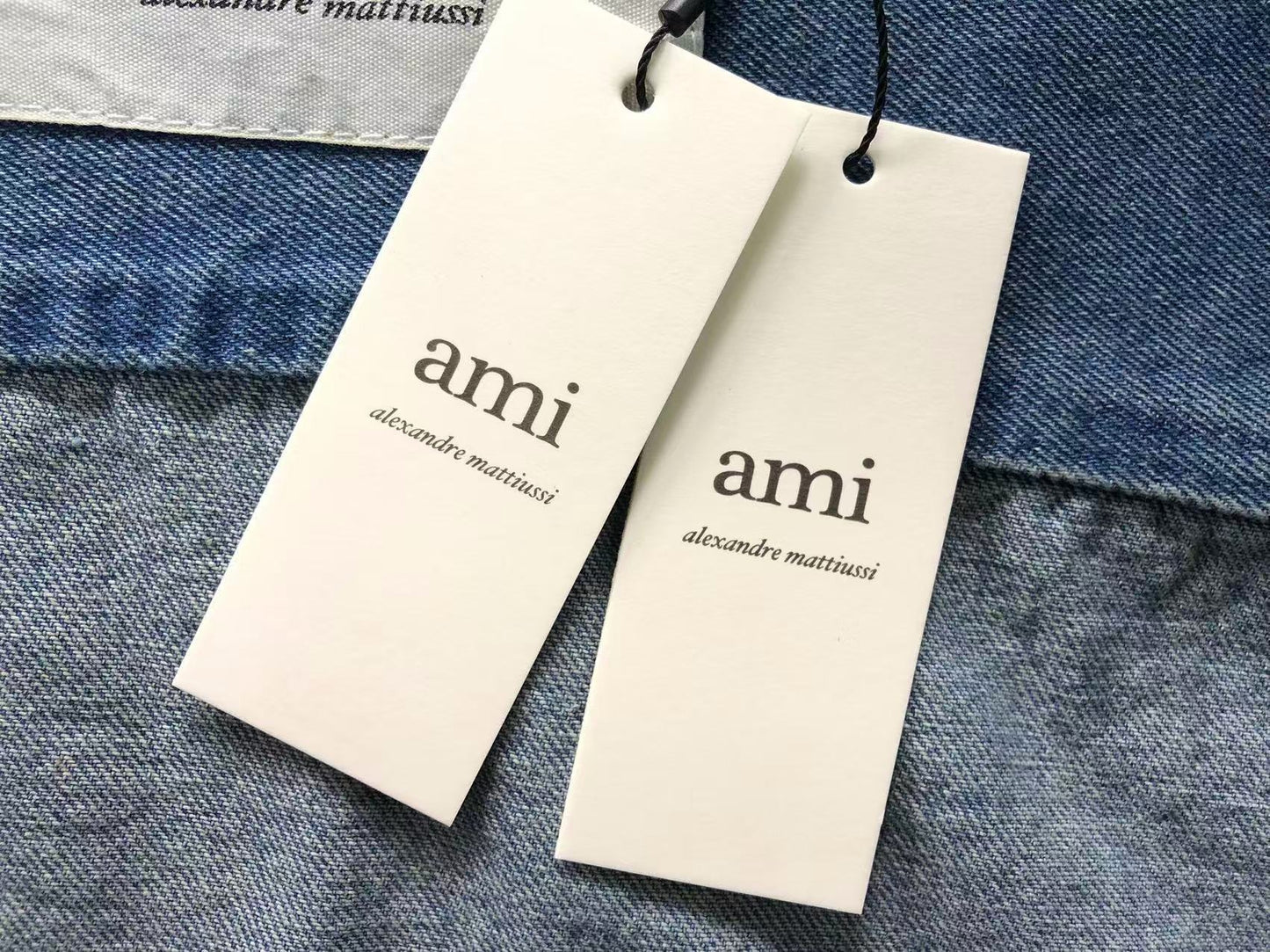 Camisa AMI Paris Washed Denim Heart Feminino