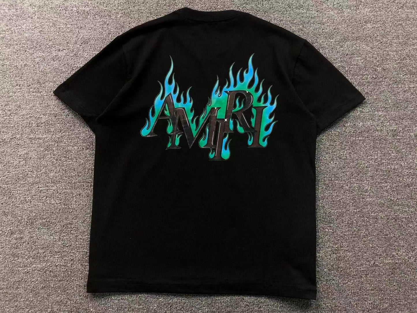 Camiseta AMIRI Blue Flames Logo