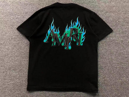 Camiseta AMIRI Blue Flames Logo