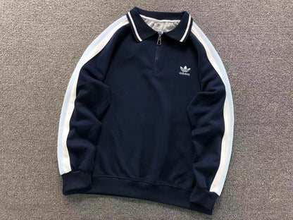 Moletom Adidas Originals Half Zip Vintage Stripes